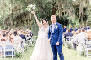 Luxury Atlanta Wedding Photographer capturing a peaceful newlywed portrait surrounded by gardens