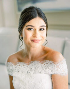 intimate close up bridal portrait with direct gaze captured in soft natural light in Atlanta