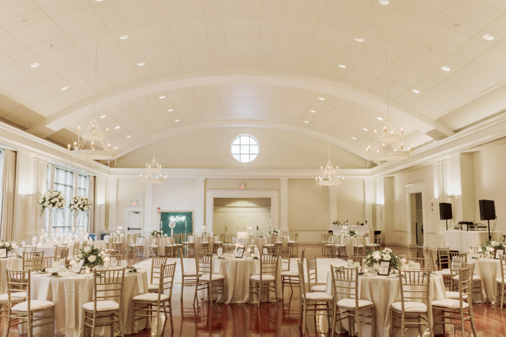Elegant reception ballroom setup at Swan House Atlanta History Center wedding venue in Atlanta Georgia
