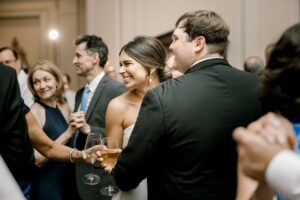 Documentary Atlanta wedding photography capturing candid laughter and celebration on the dance floor