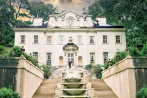 Luxury Atlanta wedding estate setting creating the perfect backdrop for emotional wedding photos at Swan House